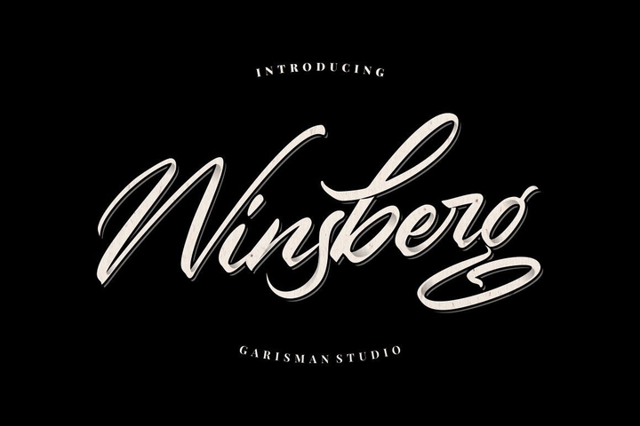 Пример шрифта Winsberg